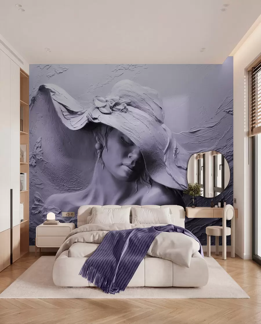 Fototapetes Sieviete cepurē 3D u62592v3