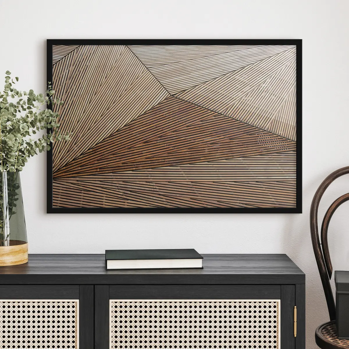 Plakāts Ģeometriskie raksti dabiskos materiālos f32750