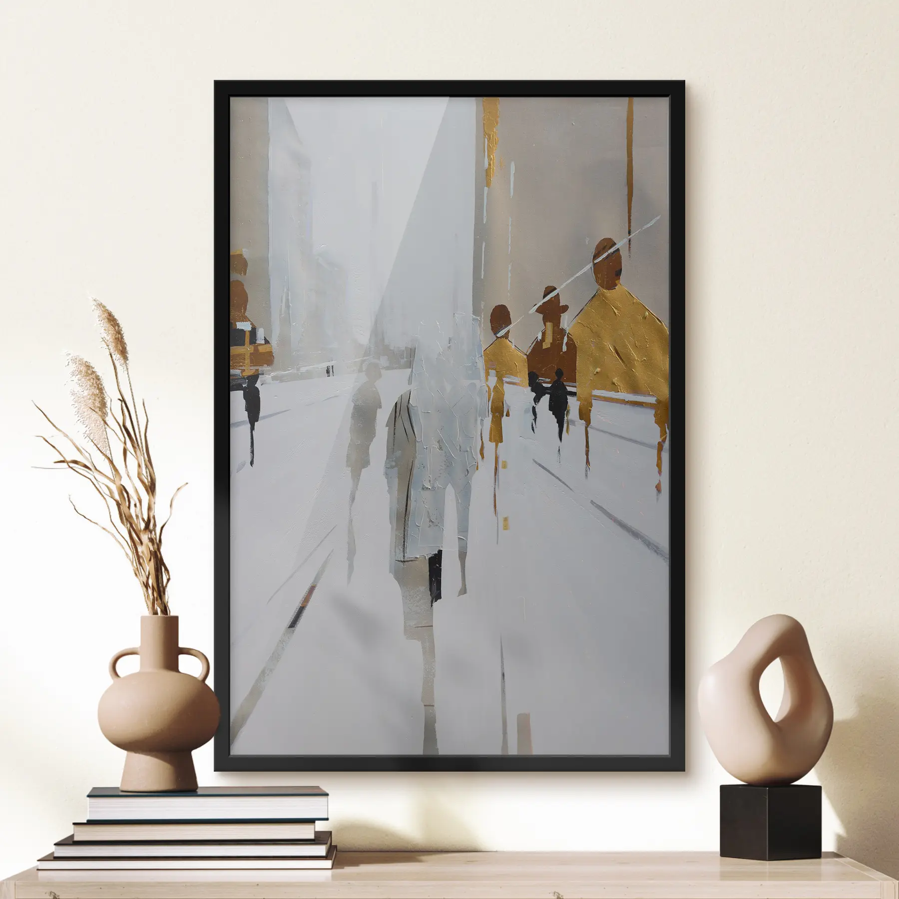 Fototapetes Pilsētas figūras klusā ainavā f05079