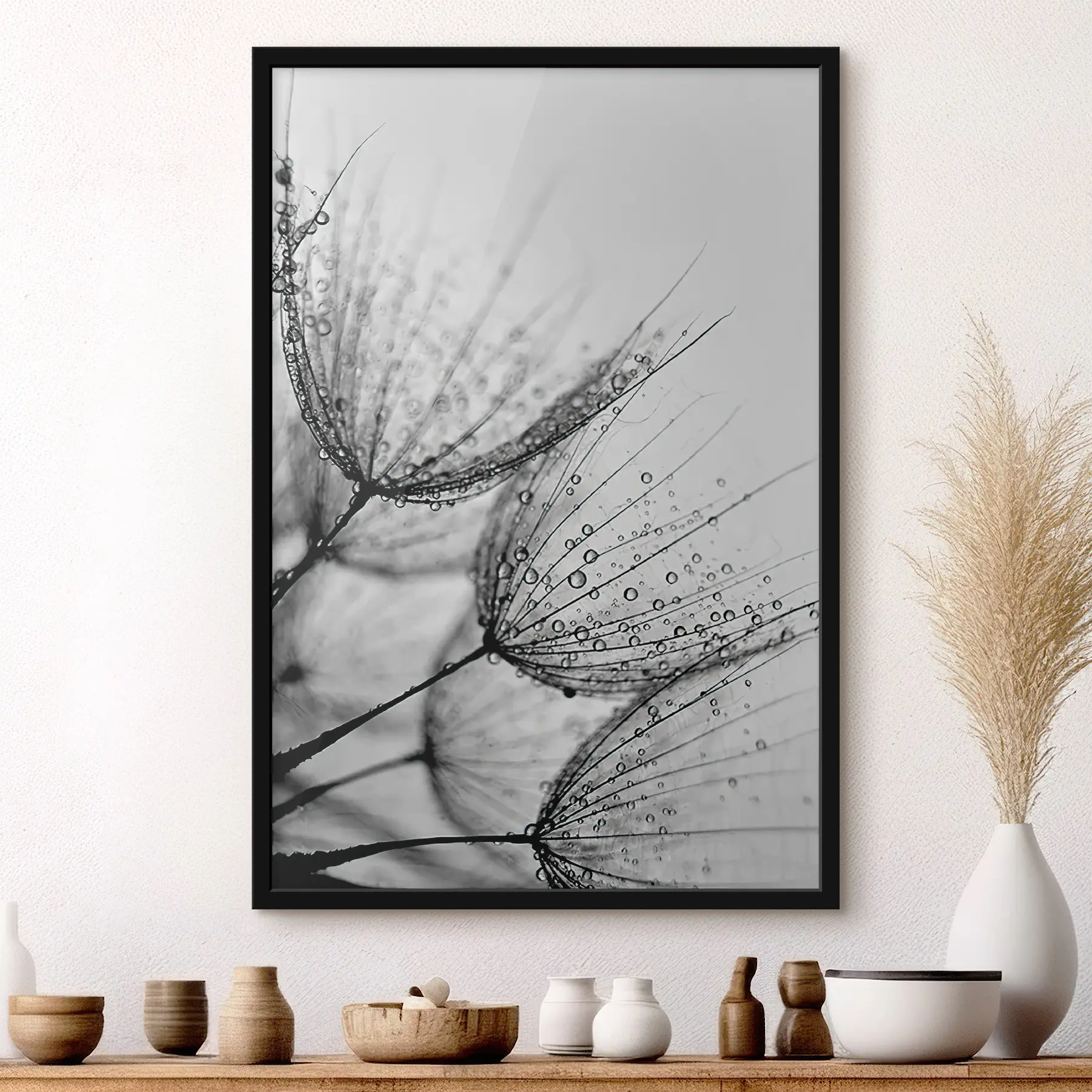 Fototapetes Delikāti raksti, kas iemūžināti pilienos f20828