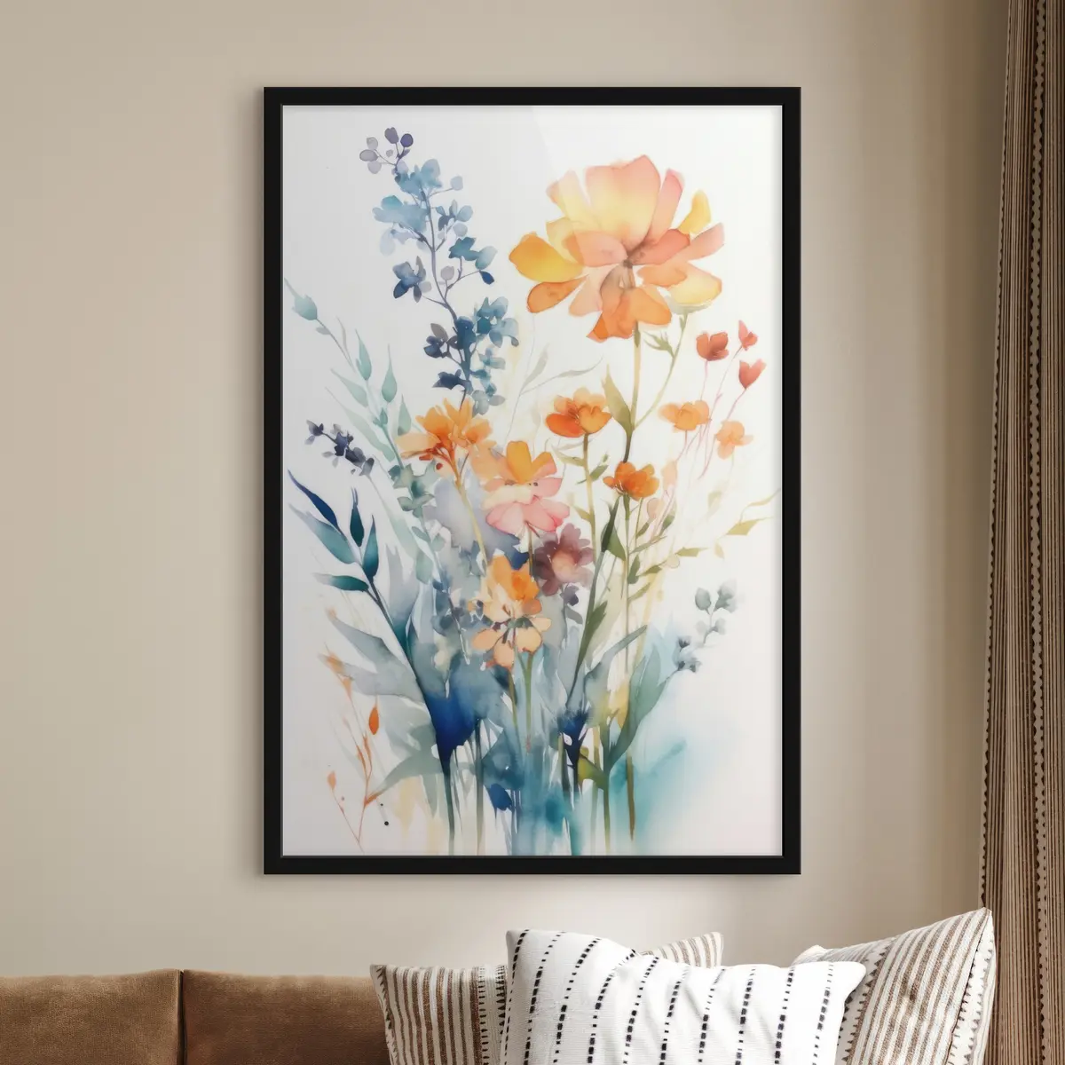 Plakāts Krāsaini ziedi maigās toņos f33645