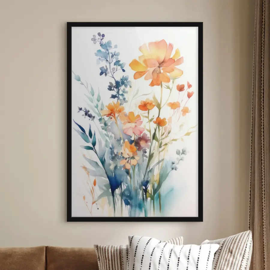 Fototapetes Krāsaini ziedi maigās toņos f33645