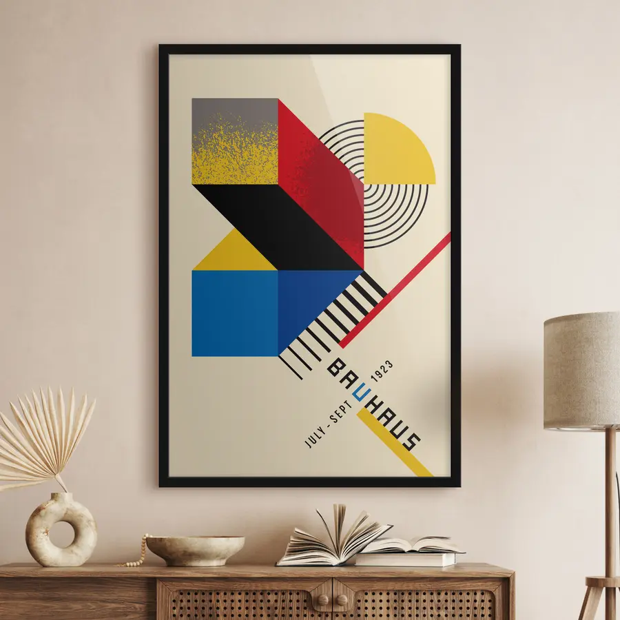 Fototapetes Drosmīgs ģeometrisks dizains Bauhaus stilā f36279