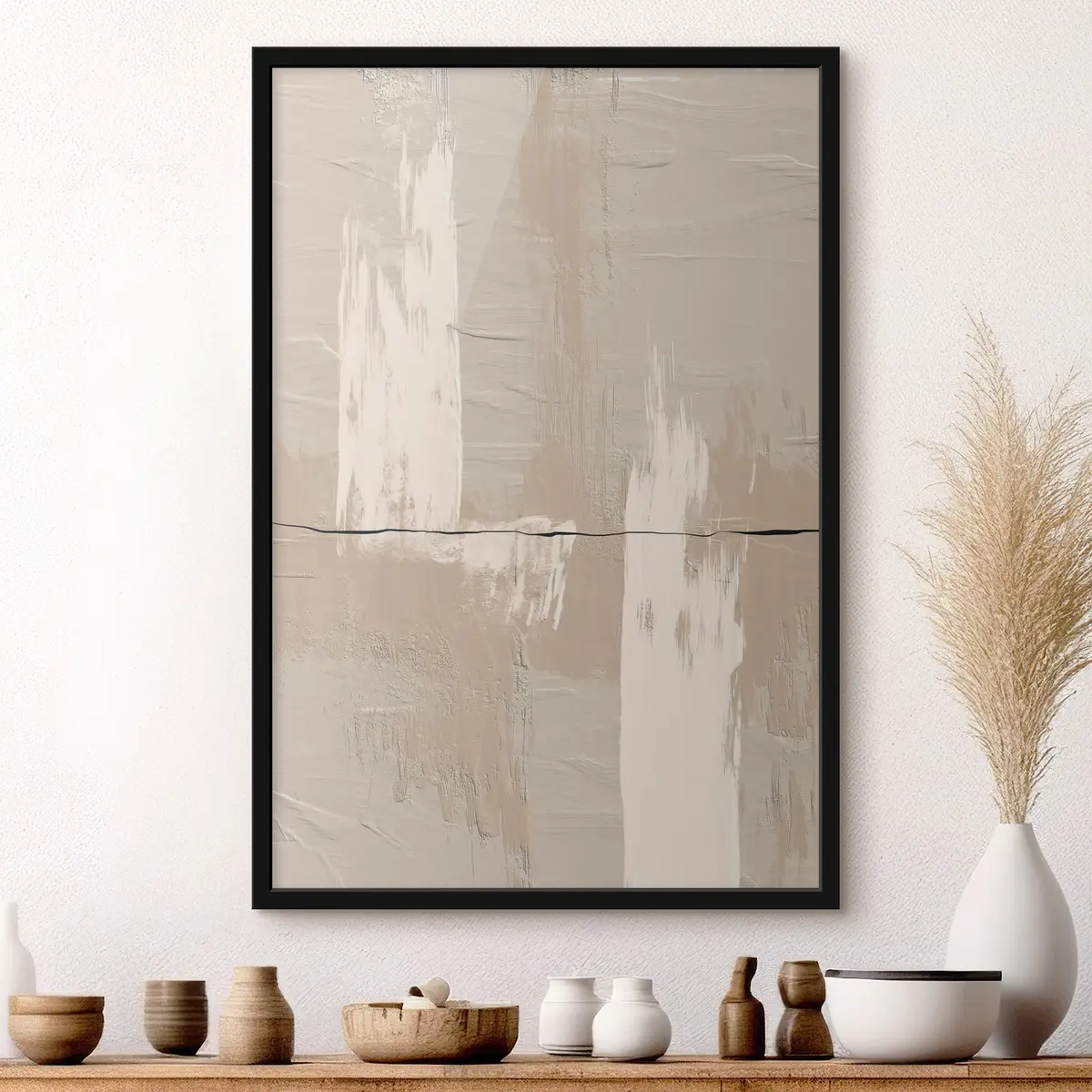 Plakāts Neitrāli toņi un maigas tekstūras saplūst f36304