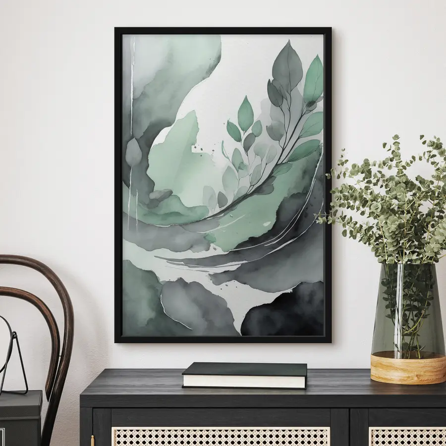 Fototapetes Elegantas akvareļa lapas maigās nokrāsās f36502