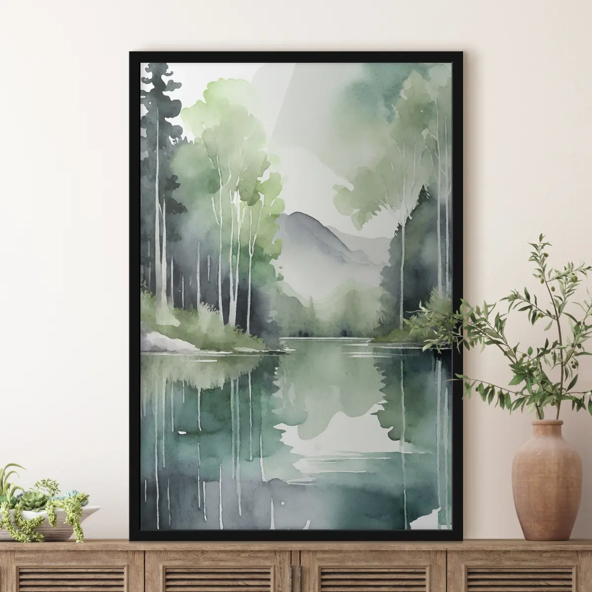 Plakāts Mierīga ainava, kas atspoguļo dabas skaistumu f36503