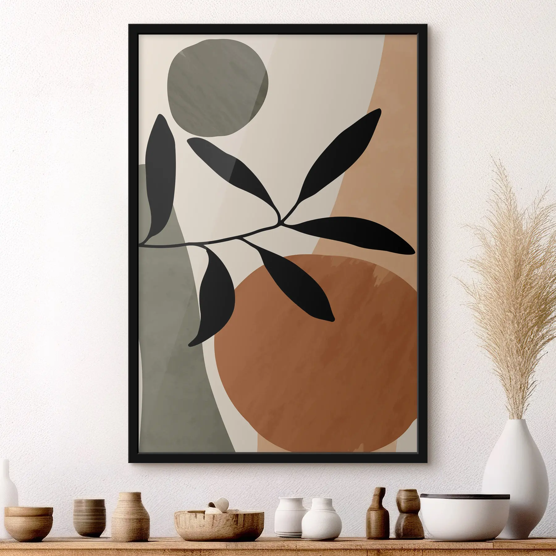 Fototapetes Abstraktas formas ar dabas elementiem f36481