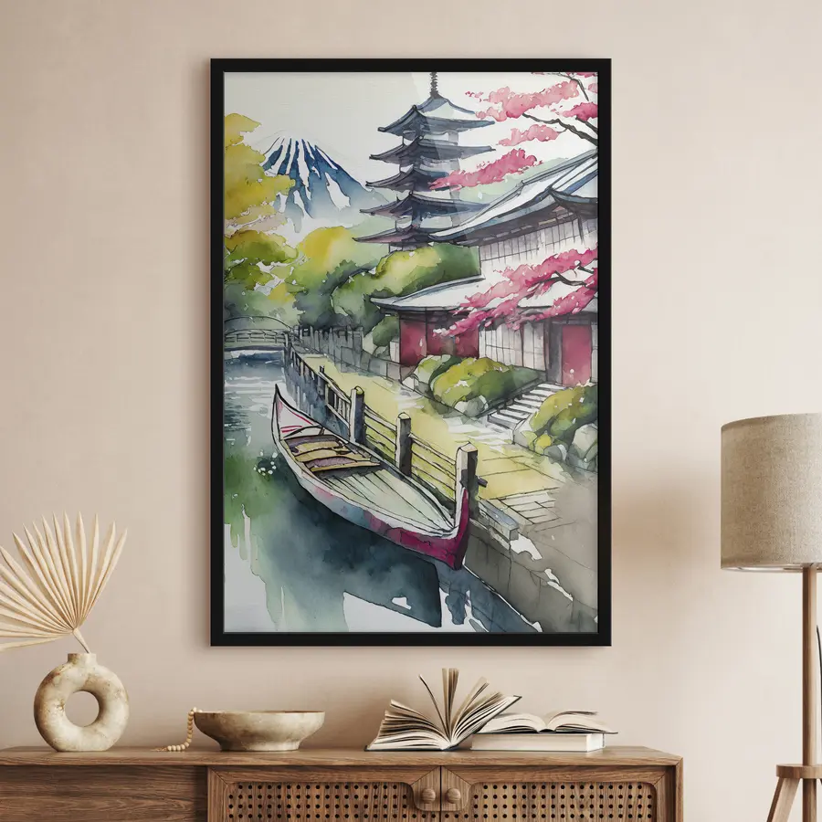 Fototapetes Mierīga ainava ar vēsturisku arhitektūru f36690