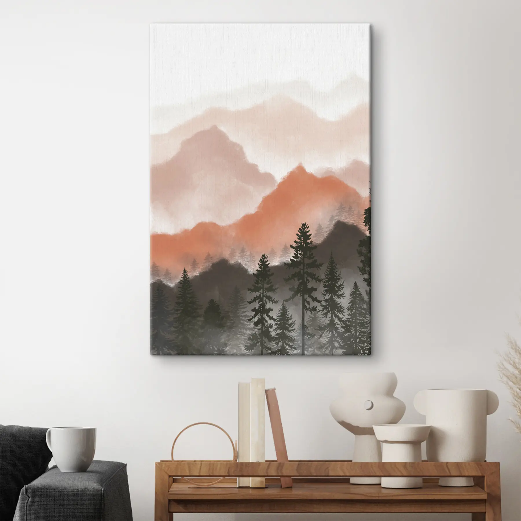 Glezna Mierīgi kalni maigos toņos s36607v2