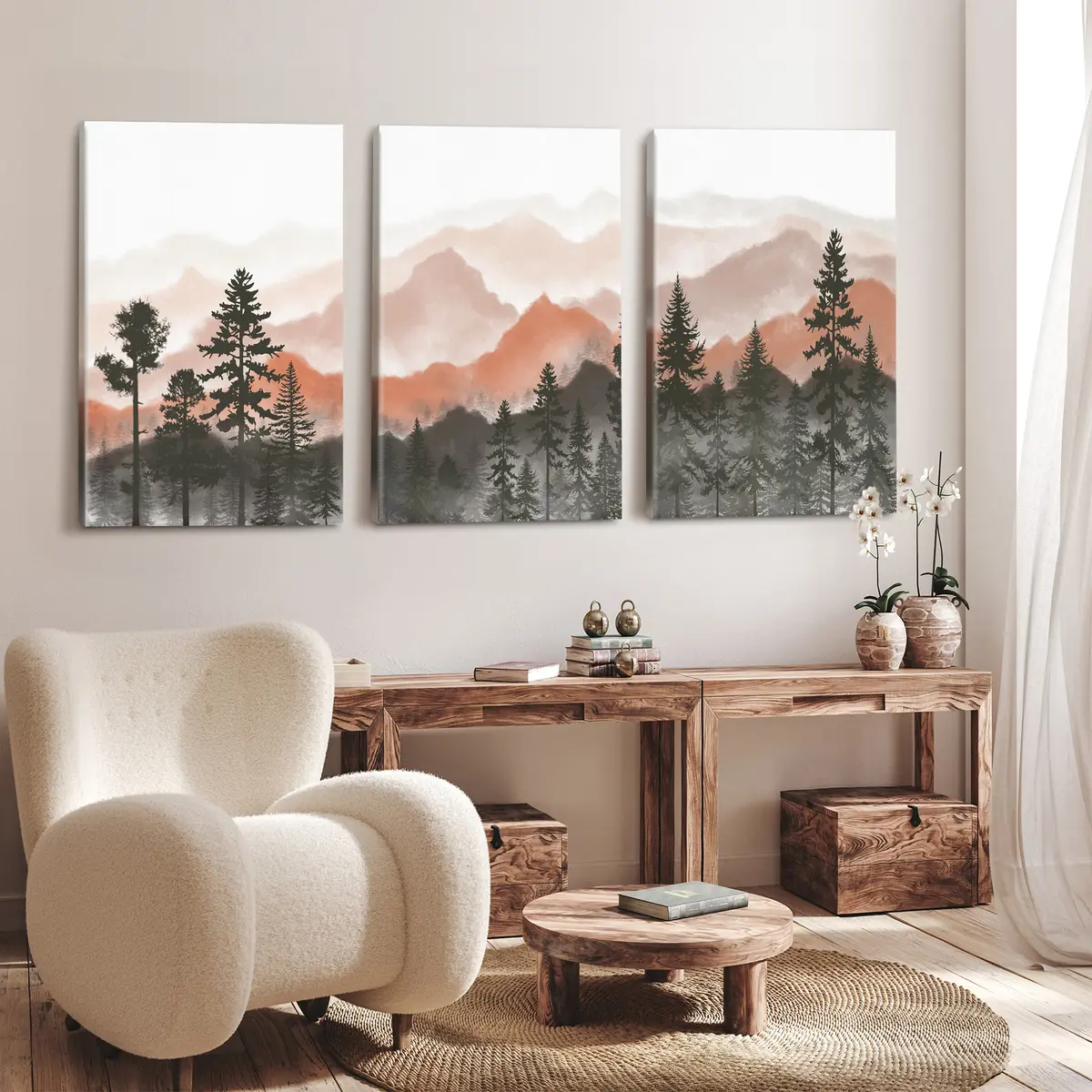 Glezna Kalnu ainava ar mierīgām nokrāsām m00244v2