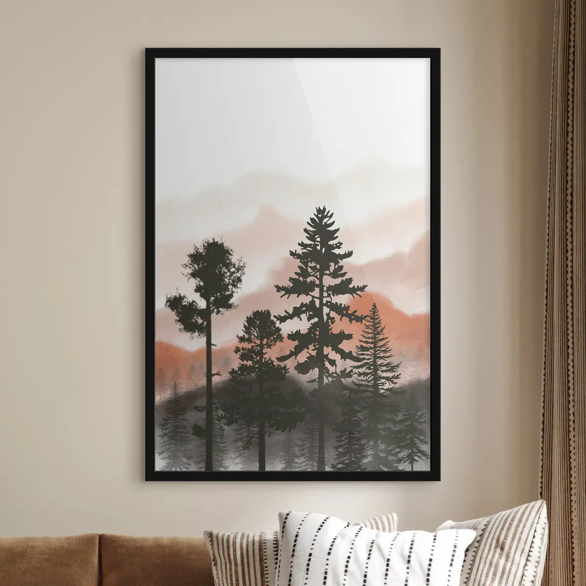 Plakāts Koku silueti uz maigām debesīm f36605v2