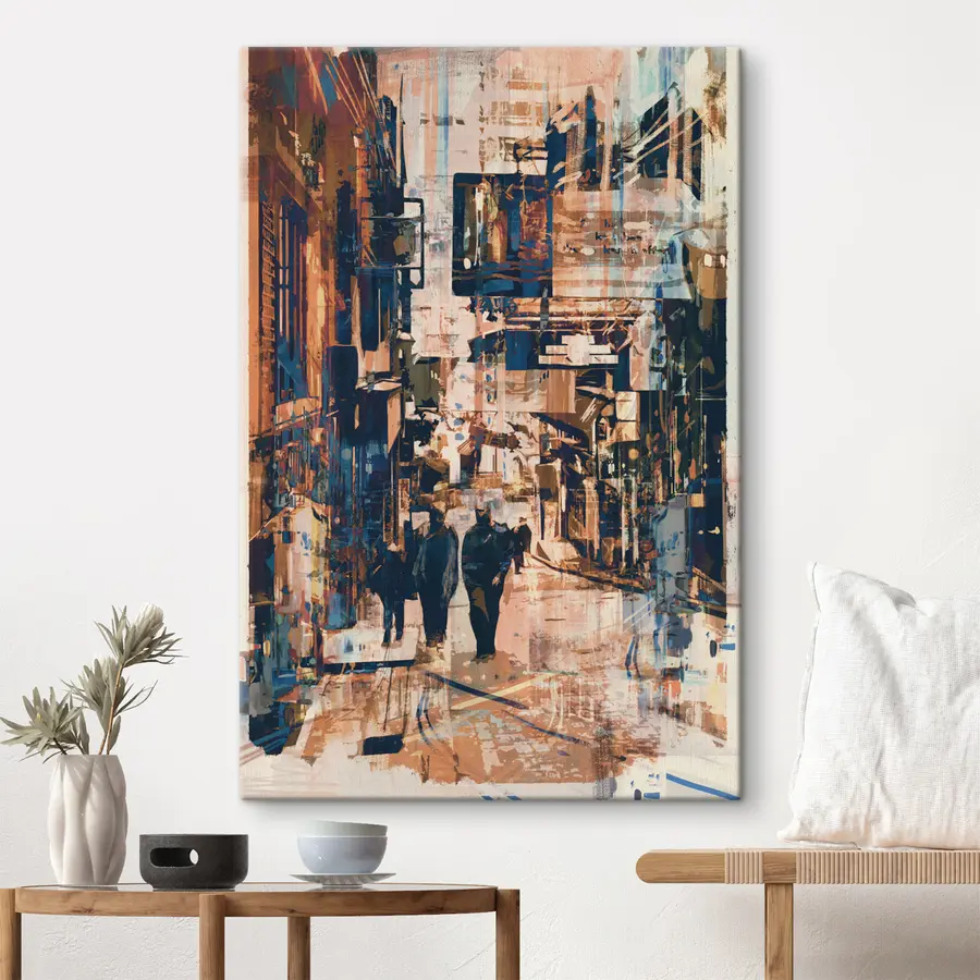 Glezna Pastaiga pa dzīvīgajām pilsētas ielām s37081