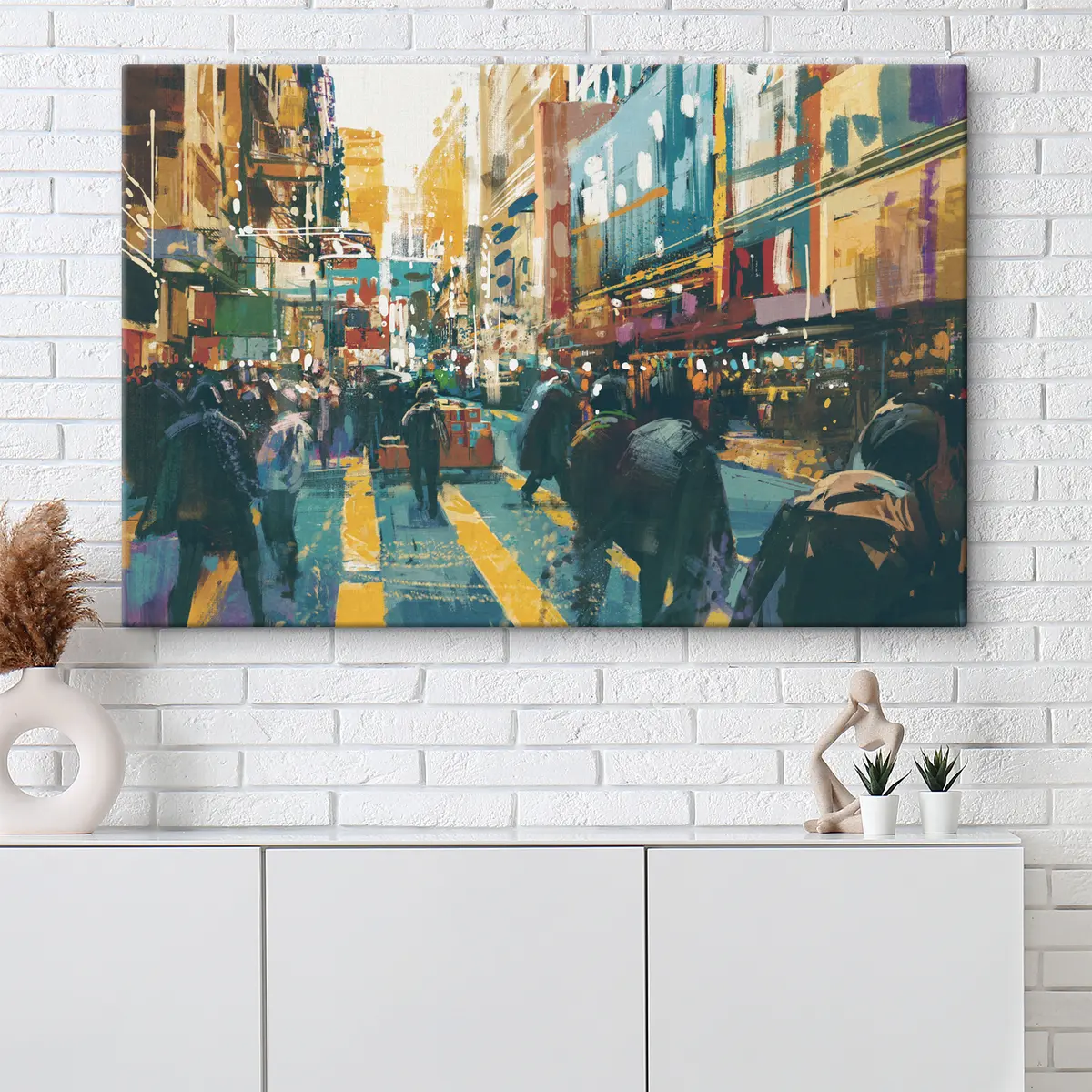 Glezna Dinamisks pilsētas dzīves ritms s37108