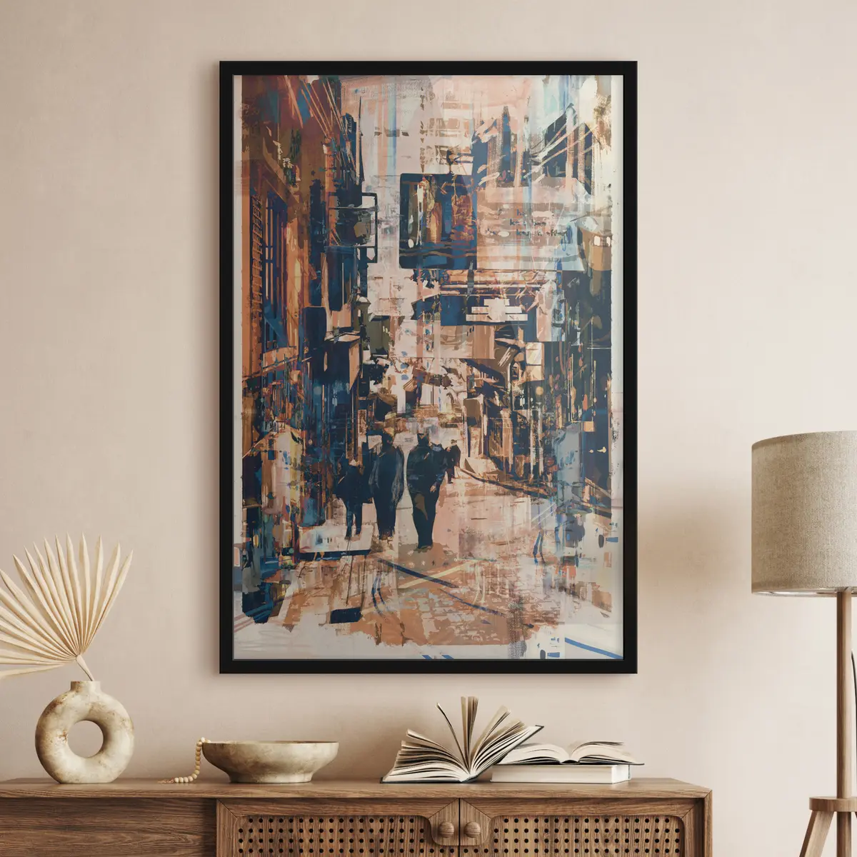 Plakāts Pilsētas pastaiga krāsainā haosā f37081