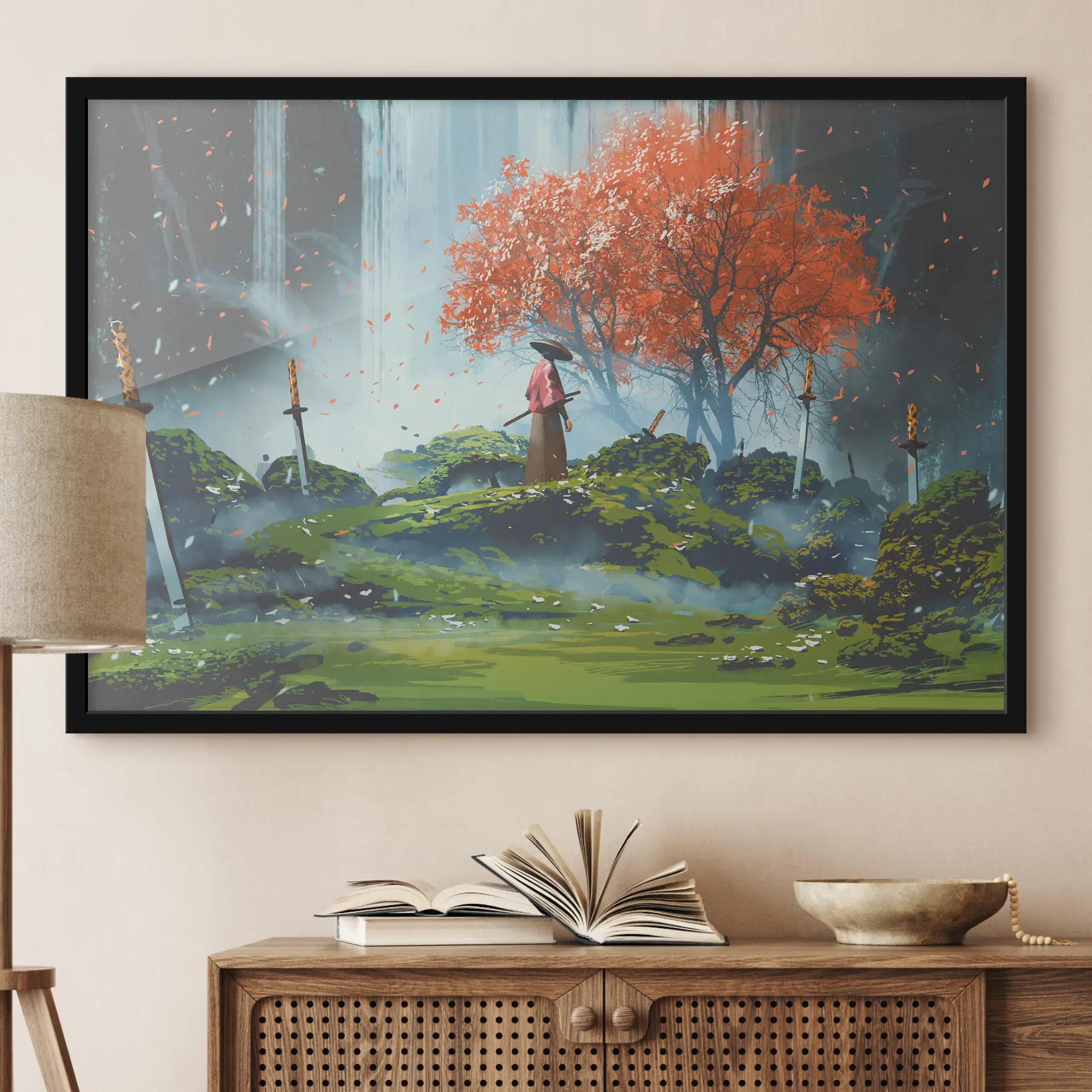 Glezna Karavīrs dabas klusuma ielenkumā f37105