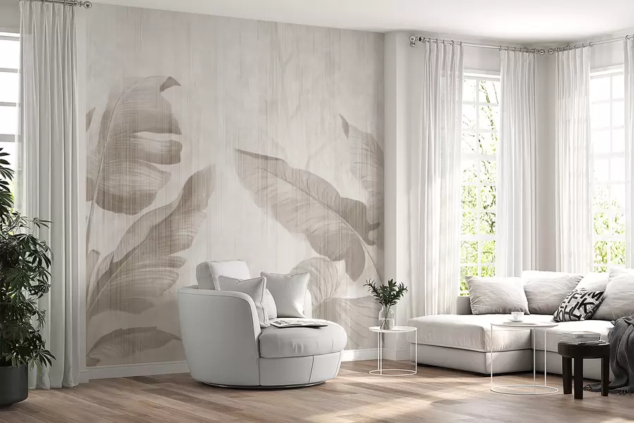 Fototapetes Tropu lapas grunge stilā u00299d1
