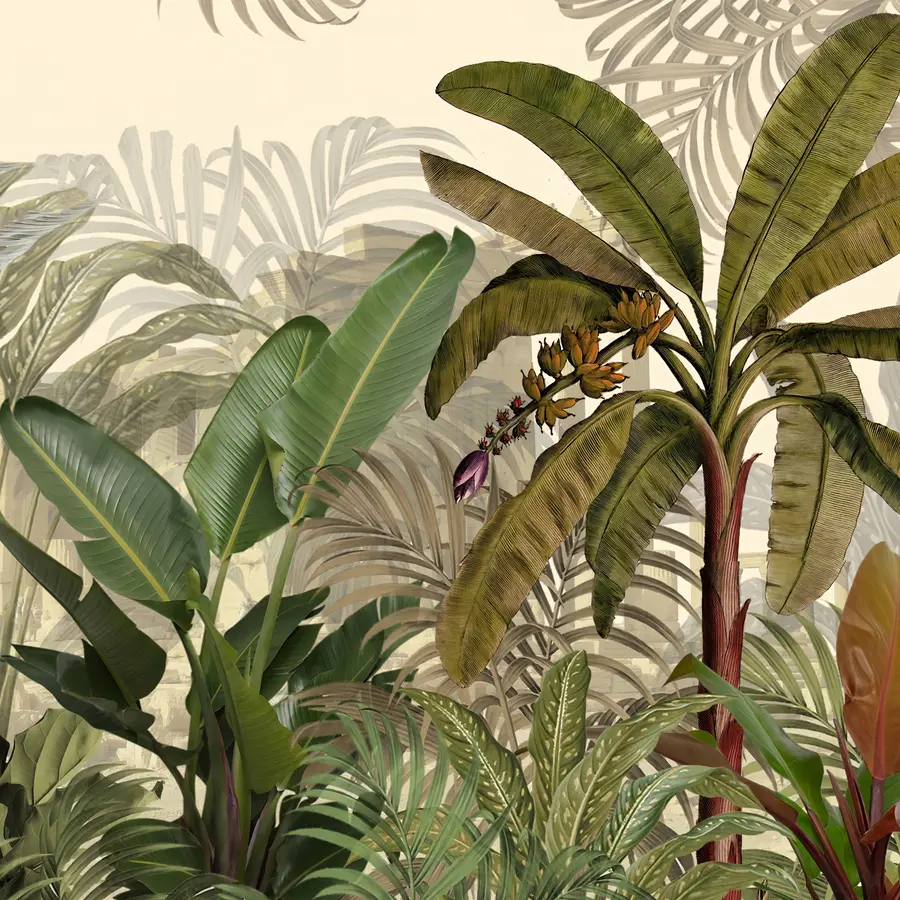 Fototapetes Tropu džungļi un lapas u74748d1