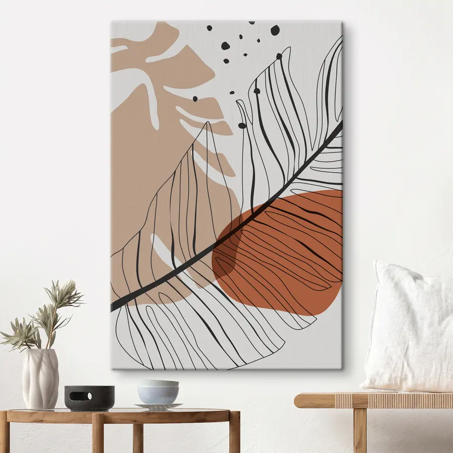 Glezna Dabas iedvesmots abstrakts līniju dizains s37029