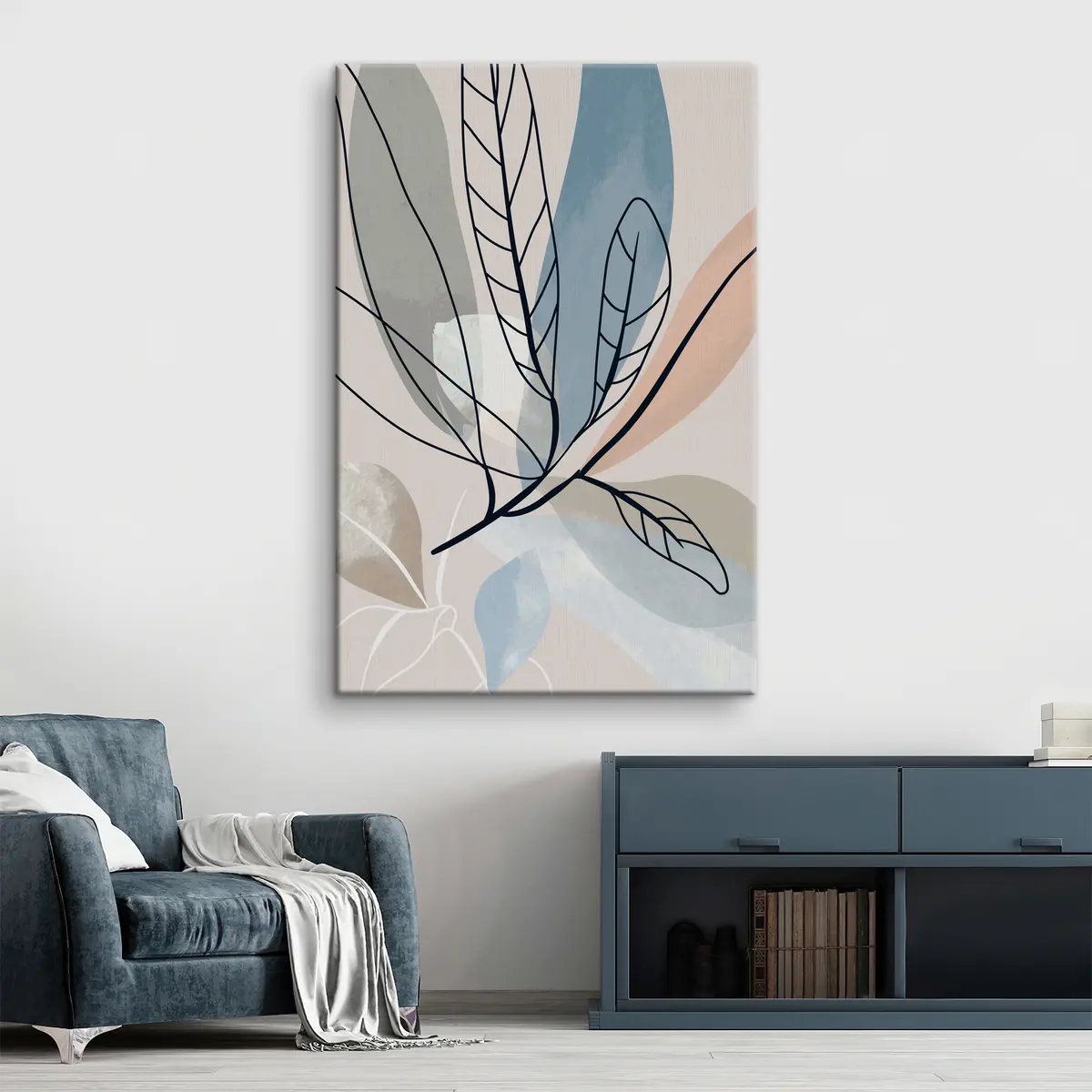 Glezna Elegantas lapas maigās krāsās s37053