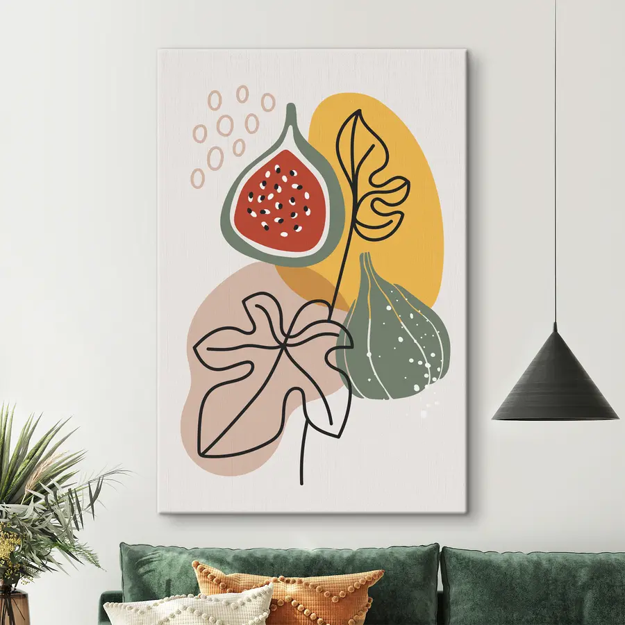 Glezna Krāsaina abstraktā ziedu kompozīcija s37058