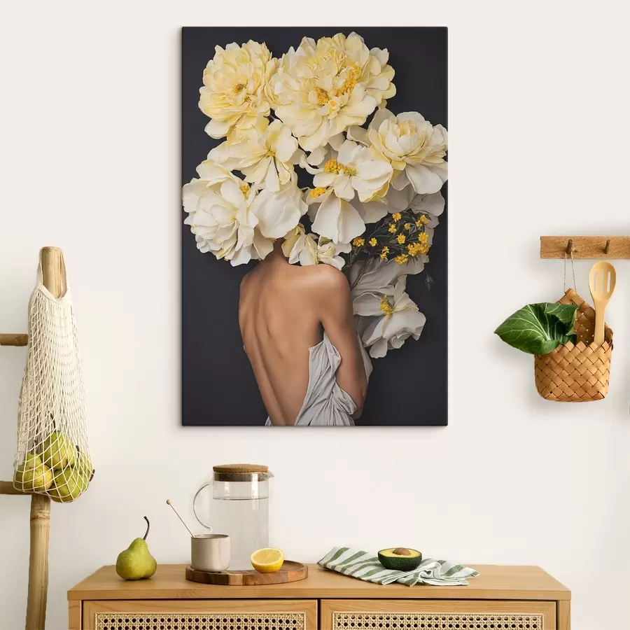 Glezna Ziedu skaistums, kas ietver mierīgus mirkļus s37162