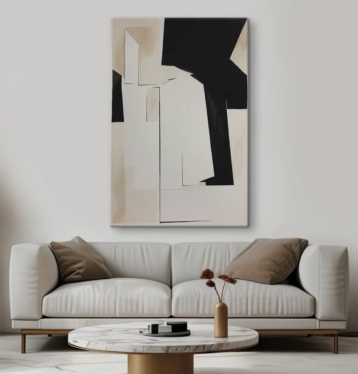 Glezna Abstraktas formas kontrastējošos toņos s37169