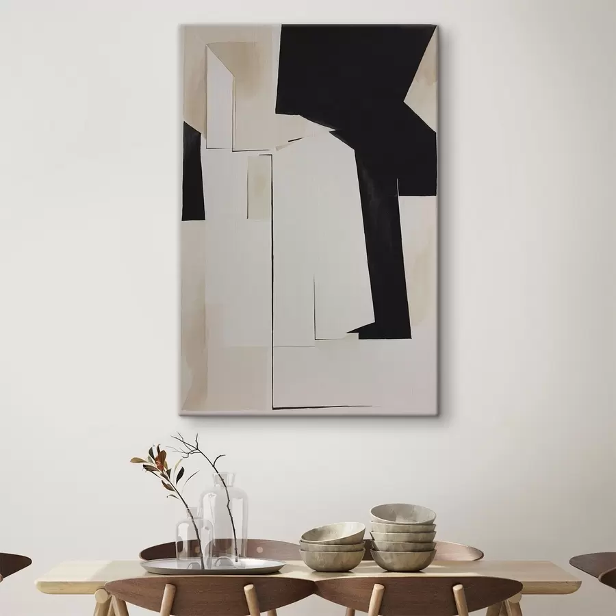 Glezna Abstraktas formas kontrastējošos toņos s37169