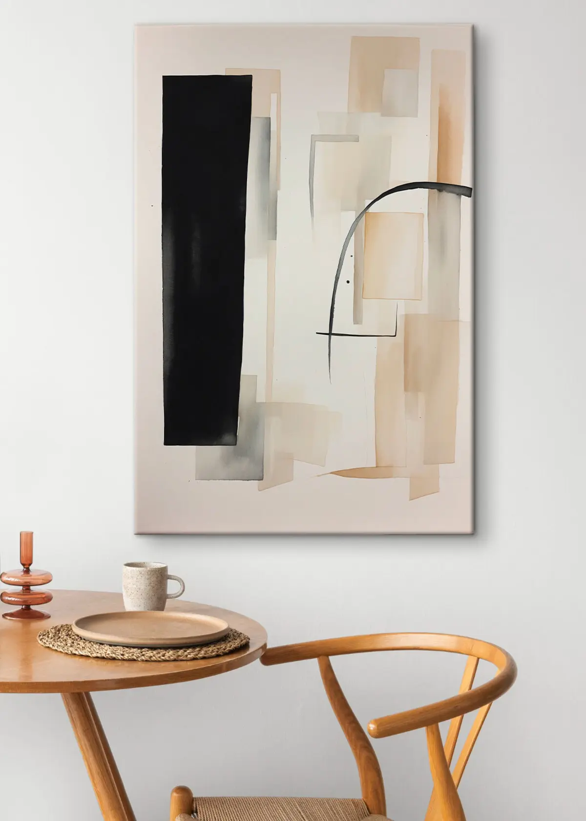 Glezna Abstraktas formas maigos toņos s37170