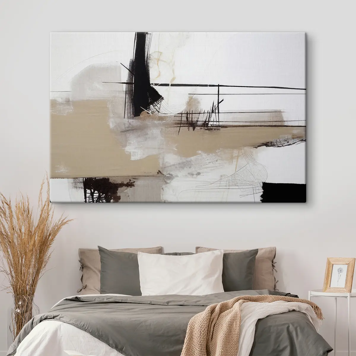 Glezna Abstraktas formas neitrālos toņos s37067