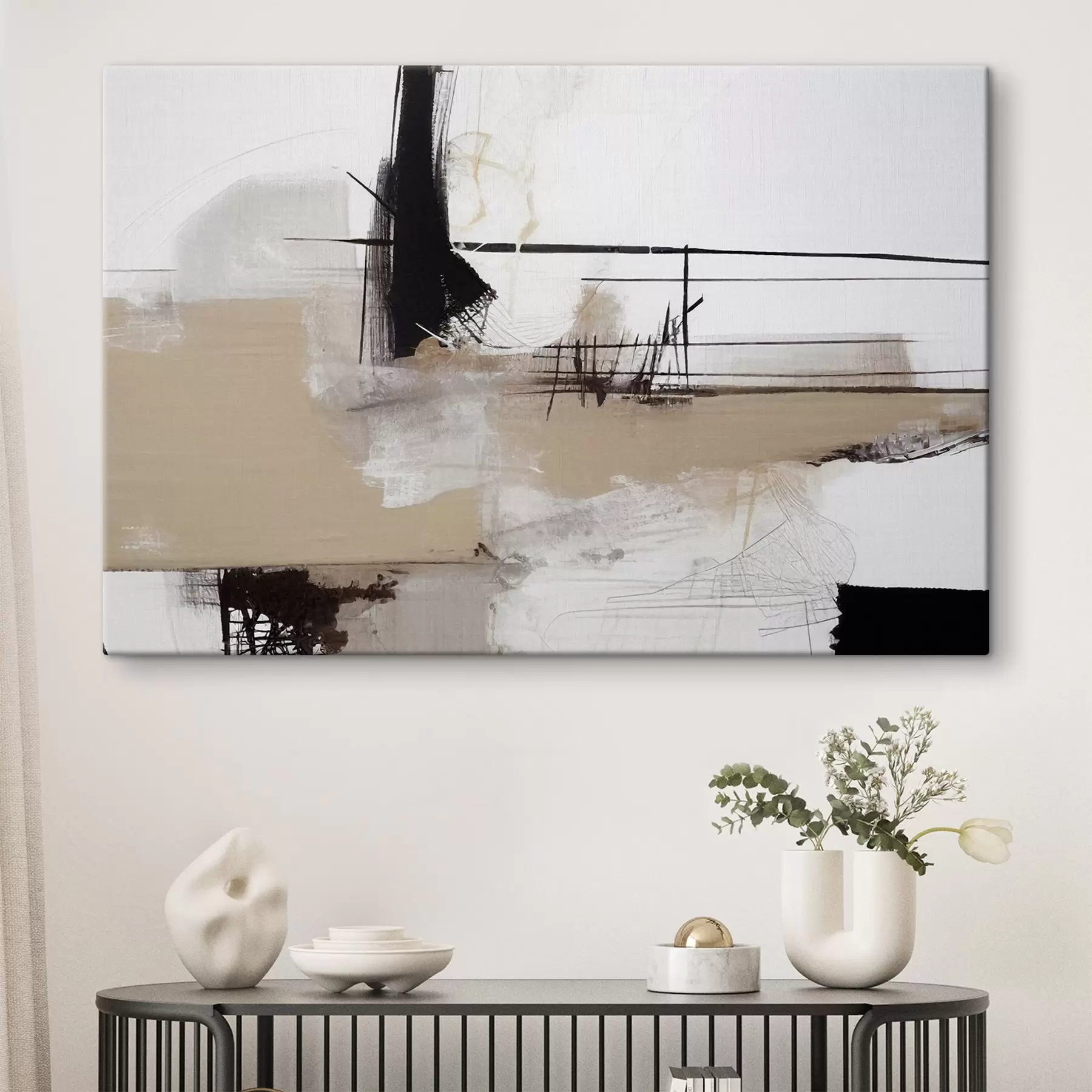 Fototapetes Abstraktas formas neitrālos toņos s37067