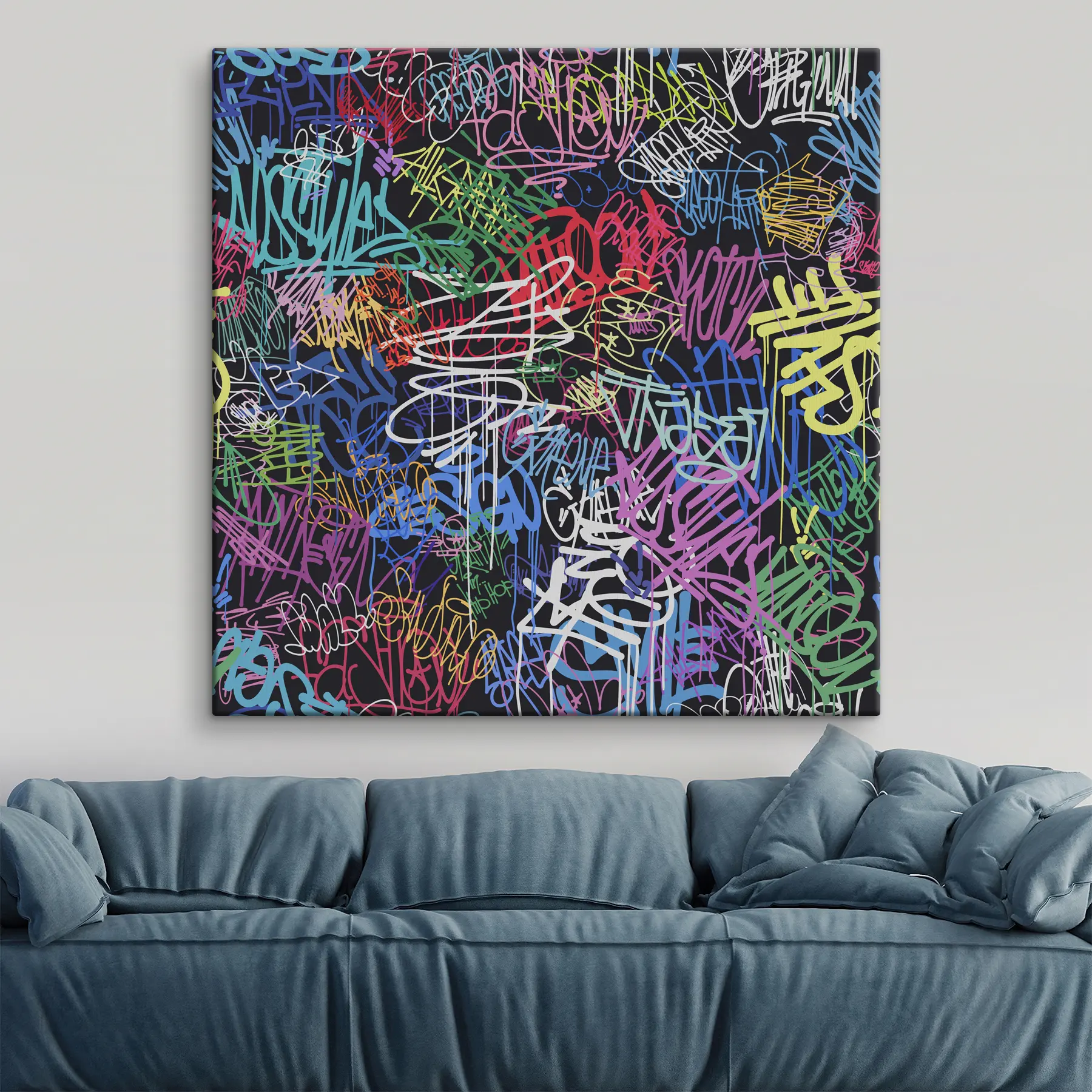 Fototapetes Krāšņs krāsu un vārdu haoss s37150