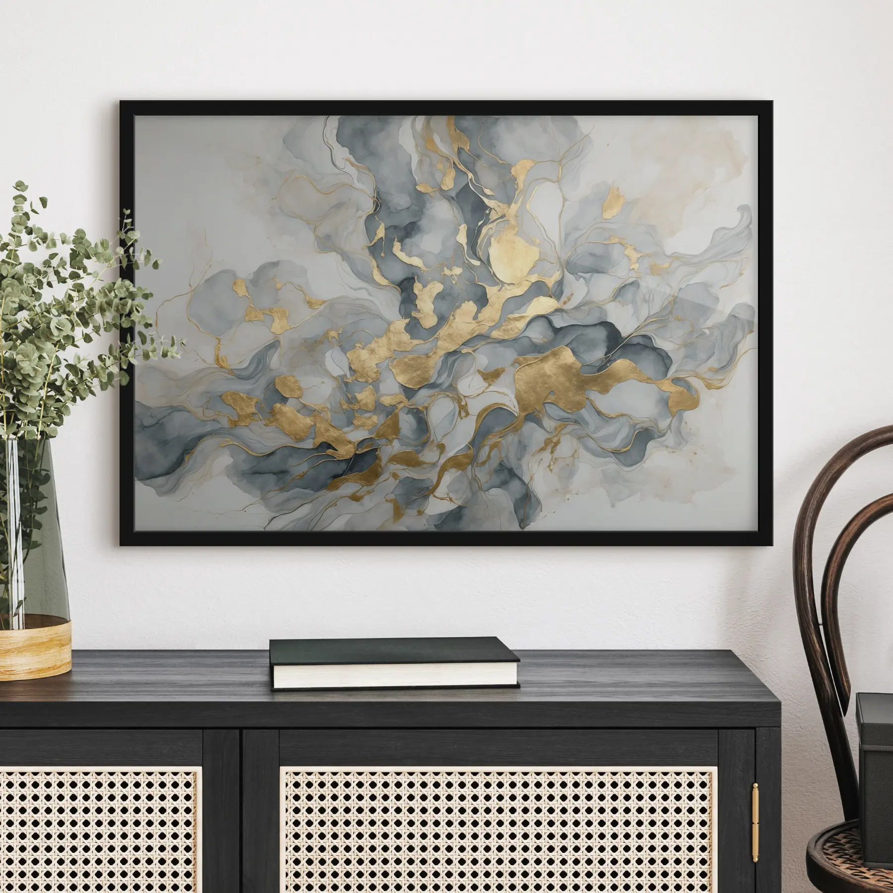 Fototapetes Abstrakcija zilās akvareļos f37331