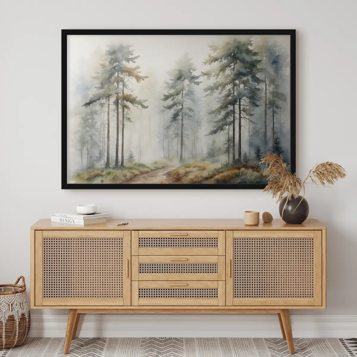 Plakāts Miglas apklātais meža ceļš aicina uz izpēti f37338