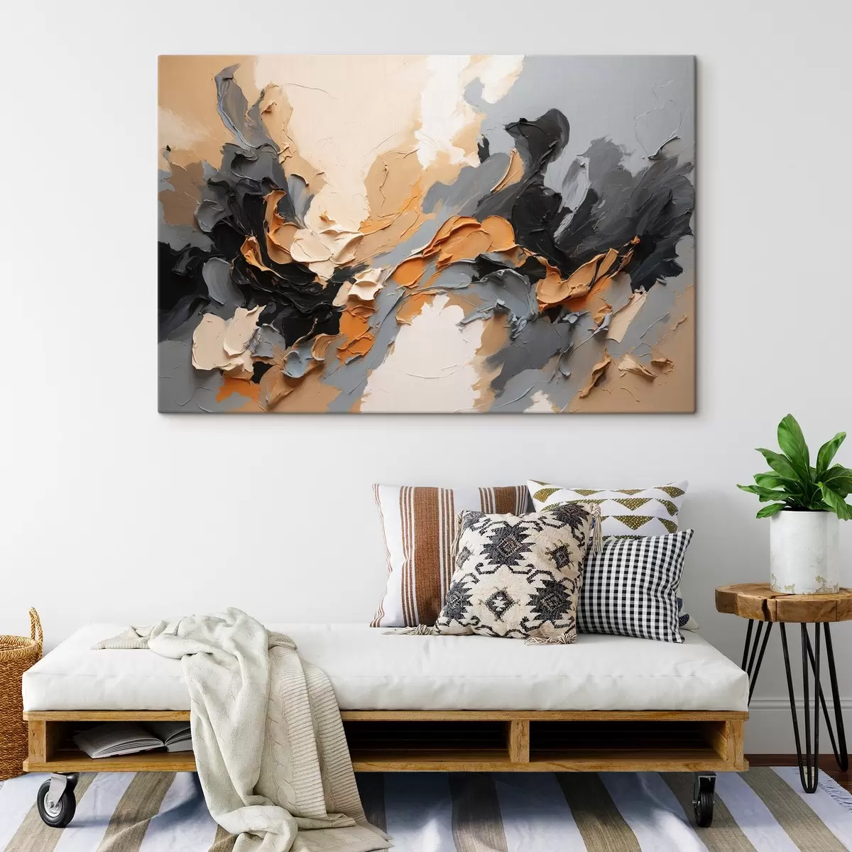 Glezna Dinamiski zemes toņu virpuļi s37328