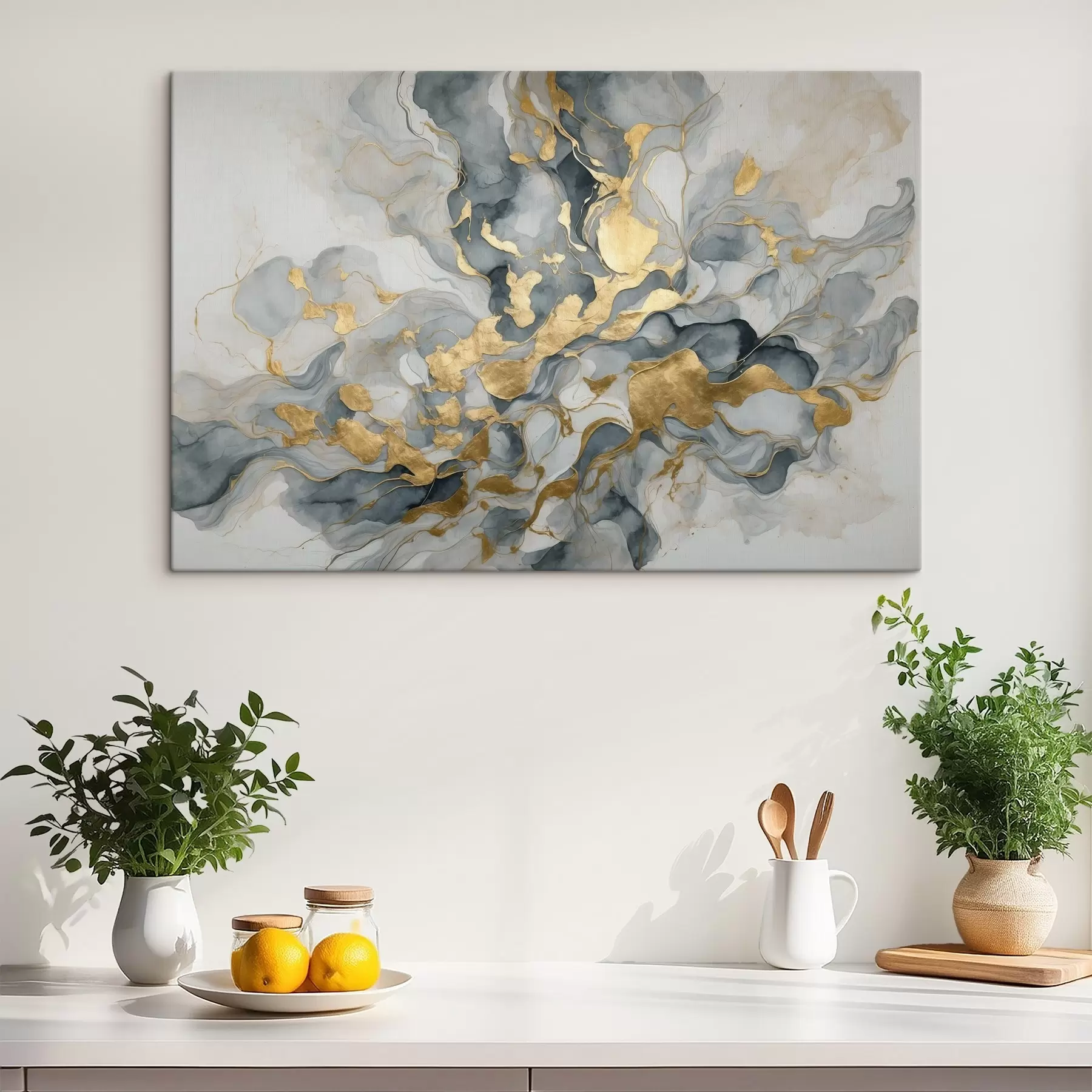 Fototapetes Abstrakcija zilās akvareļos s37331