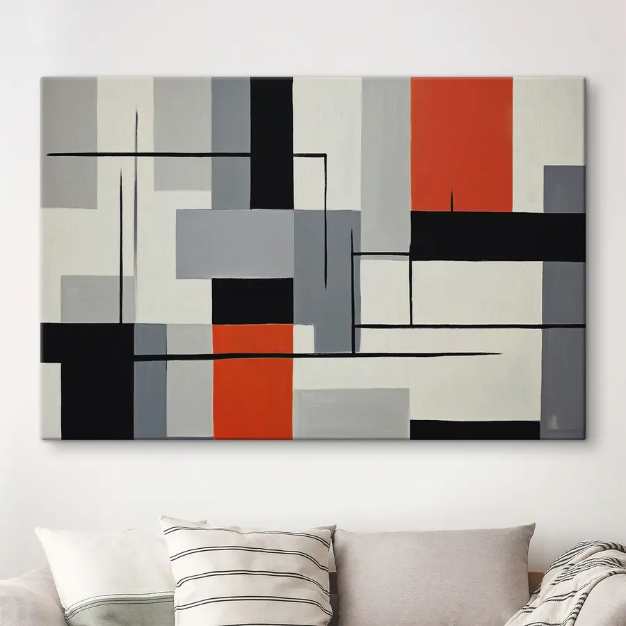 Glezna Abstrakta kompozīcija ar kontrastējošām krāsām s37278