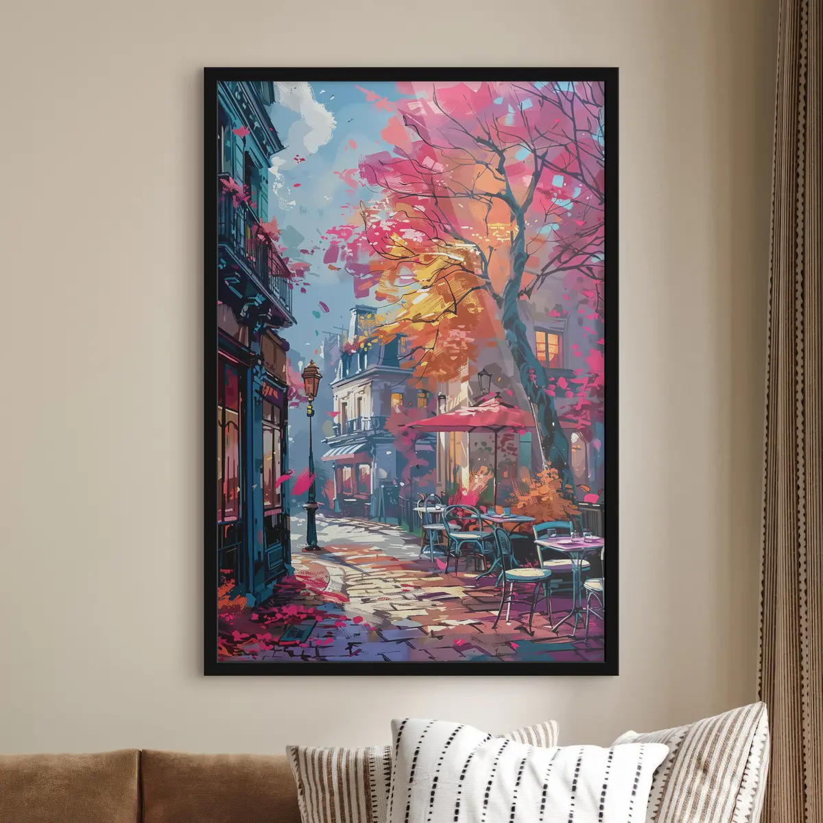 Plakāts Burvīga rudens ielas aina atklājas skaisti f37459