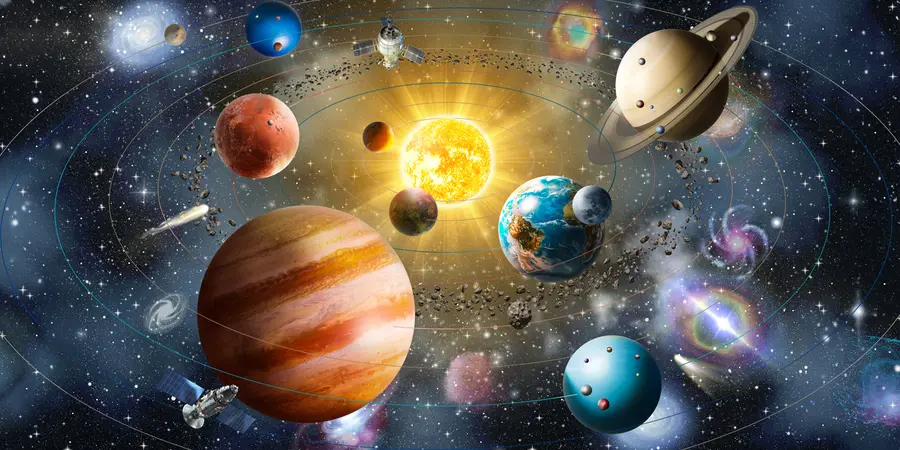 Fototapetes Fascinējoša telpa, saules sistēma u97222d2