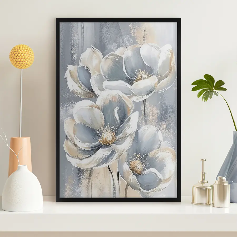 Fototapetes Eleganti ziedi mierīgos toņos f37144