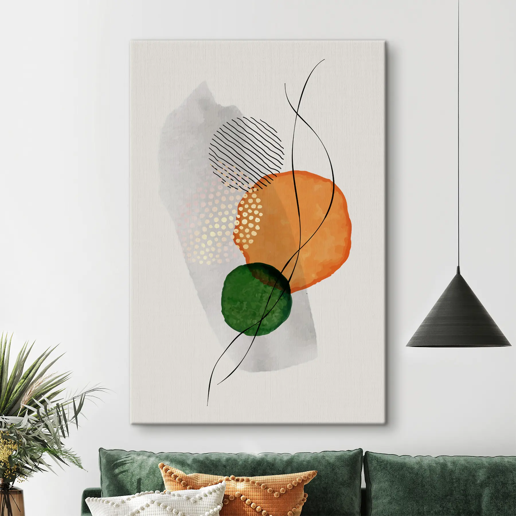 Fototapetes Abstraktas formas harmoniskās krāsās s35932